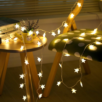 Lampu Garland Natal 10m Tahan Air untuk Luar Ruangan, 8 Fungsi Lampu LED Bintang untuk Dekorasi Natal, Pesta, dan Berkemah