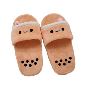 Новое поступление, меховые тапочки 2021 Boba, плюшевые тапочки, пушистые бобы, чайная чашка, мягкие тапочки Boba, плюшевые сланцы, сандалии - Product Image 2