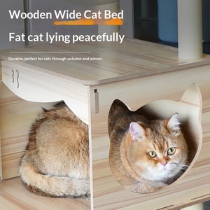Árbol rascador para gatos todo en uno con cama, plataforma de salto y cápsula ahorradora de espacio, sin madera maciza - Product Image 3