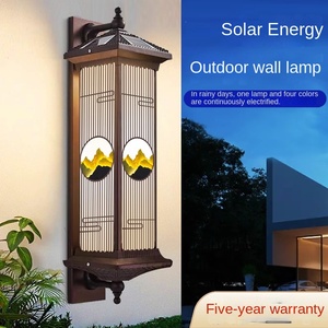 โคมไฟติดผนังกลางแจ้งสีดำสไตล์วินเทจโคมไฟติดผนังในสวนโคมไฟส่องสว่างภายนอก - Product Image 6