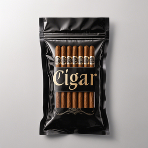 사용자 정의 로고 블랙 매트 열 씰 호일 마일라 백 습도 담배 포장 지퍼 플라스틱 휴 미더 시가 지퍼백 - Product Image 6