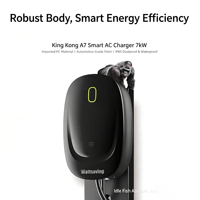 Wattsaving A7 Pro B GBT AC 32A 3.5KW 7KW Chargeur EV mural OEM ODM, certifié CE ROHS, câble GB 5m, WallBox