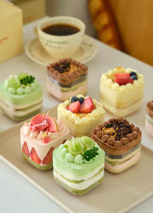 Venta al por mayor de latas personalizadas, vaso cuadrado de plástico transparente para Tartas, yogur griego, fruta, Mousse, caja para Tartas, vaso de embalaje con tapa, vasos cuadrados de plástico - Product Image 4