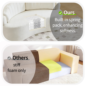 Curved Convertible Two-seater <b>Sofa</b> Fully Compressed Design for Living Room & <b>Hotel</b> Use Adjustable Height Removable Backrest - Product Image 6