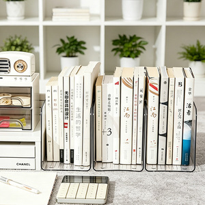 Transparent Acrylic Desktop Book Storage Box U Shaped Bookshelf For Books Student Dormitory Organizer High Transparency PET - Product Image 2