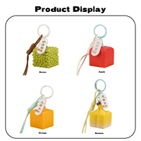 Healing Fruit Mini Light-sleutelhanger Schattige fruitvormige gloeiende hanger met zegenlabel Mooie tas hangende ornament Dagelijks decor