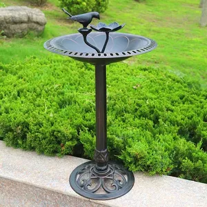 उद्यान सामान Birdbath उद्यान सजावट धातु पक्षी