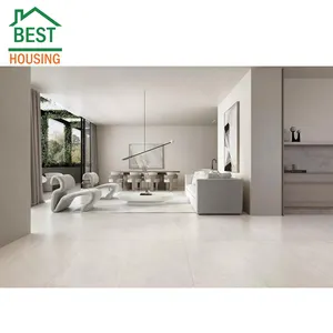 Quality Supplier Custom Marble Look Ceramic Floor Tiles 600*1200mm Beige Gloss Glazed Porcelain Tile