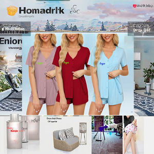 Conjunto de Pijama de Dos Piezas para Mujer, Cómodo, de Felpa, Cintura Elástica, Personalizable, Color Sólido o Estampado, Ropa de Dormir para Primavera, Verano e Invierno - Product Image 3