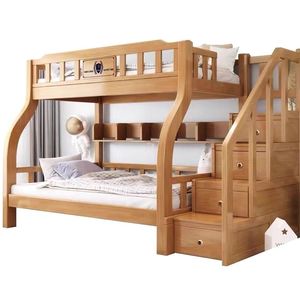Modern Solid Wood Kids Bunk <strong>Bed</strong> With Storage Stairs <strong>Drawers</strong> Bookshelf Children Bedroom Furniture Double Deck <strong>Bed</strong> <strong>Frame</strong> - Product Image 6