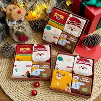 Ensemble de chaussettes chaudes de Noël en tricot de haute qualité, boîte cadeau, douces et confortables, chaussettes épaisses d'hiver