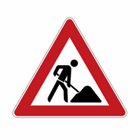 Triangle de signalisation routière personnalisé réfléchissant pour travaux en cours