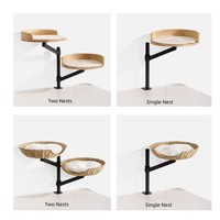 Hamac pour chat rotatif réglable de bureau, fournitures pour animaux de compagnie, lit pour chat, clip de table, cadre d'escalade pour chat, lit pour chat portable, meubles