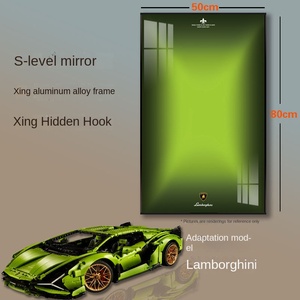 Bloc mural en alliage d'aluminium de 3,5 cm d'épaisseur compatible avec les modèles <span class=keywords><strong>Lego</strong></span> <span class=keywords><strong>911</strong></span> Lambor Bugati Ferari, cadre photo 50x80 cm - Product Image 1