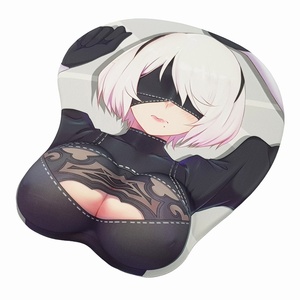 แผ่นรองเมาส์ซิลิโคนรูปสาวการ์ตูนอนิเมะเกมมิ่ง อกใหญ่ บรรจุเจลที่ส่วนล่าง - Product Image 4