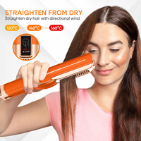 Lisseur de cheveux haute vitesse 2 en 1, styler à air chaud professionnel BLDC 110000 tr/min, fer à lisser ionique, chauffe rapide, coiffage humide et sec
