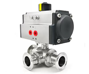 Tkfm <span class=keywords><strong>3</strong></span> Cách DN15 1/2 Inch <span class=keywords><strong>3</strong></span> Cách 230V AC Tri Kẹp Vệ Sinh Cấp Khí Nén Bóng Van - Product Image 2