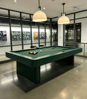 Table de billard professionnelle de luxe 9FT en marbre et ardoise avec cadre en bois massif, personnalisable, modèle 2026, à vendre