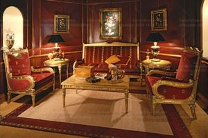 Meubles de palais italiens, salon, salon antique, table basse en bois sculpté, plateau en marbre - Product Image 5