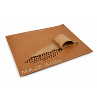 Enveloppe matelassée auto-adhésive en papier kraft alvéolé personnalisée pour l'expédition de produits électroniques fragiles, de livres et de colis e-commerce