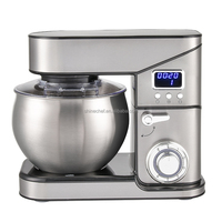 Mélangeur de cuisine multifonction en acier inoxydable 6L Mélangeur de pâte 3 en 1 Mélangeur électrique sur pied avec affichage numérique
