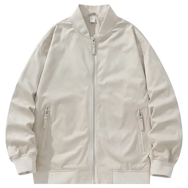 wholesale mens wind breaker jacket bomber jacket blank men clothing solid color plain flight jacket bomber