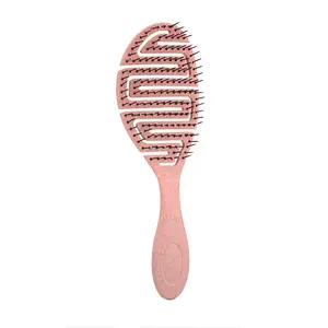 Detangling Hair Brush 2023 Custom Logo New Design 100% Maze Biodegradable Curved Vented Hair Brush Detangling Hair Brush For Women Hair Curly Comb