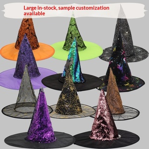Sombreros Decorativos <span class=keywords><strong>de</strong></span> Brujo y <span class=keywords><strong>Bruja</strong></span> para Halloween, para Niños y Adultos, Accesorios para Fiestas, Actuaciones y Cosplay - Product Image 1