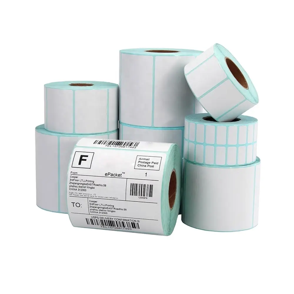 Thermal label adhesive good price thermal shipping printer 4x6 labels with perforated