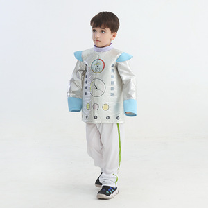Children Robot Cosplay Costume For Toddlers Age 2 4 Years Polyester Performance Wear With Headpiece Shirt <b>Pants</b> - Product Image 2