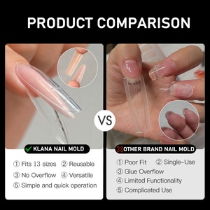 Hot Sale Almond Sandwich Dual Forms <b>Nail</b> Tip One Step Quick Clear Transparent <b>Nail</b> Mold for Salon Professional <b>Nail</b> Supplies - Product Image 3