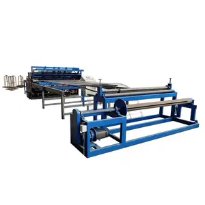 Machine de fabrication de rouleaux de maille automatique de fil d'acier, machine de soudure de maille de rouleau de construction avec plc