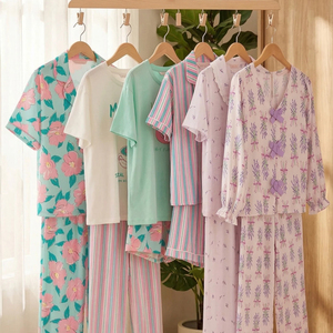 Pigiami da Donna <span class=keywords><strong>in</strong></span> <span class=keywords><strong>Cotone</strong></span>, Spandex e Fibra di Bambù, Caldi per l'Inverno, Abbigliamento da Casa, Vendita all'Ingrosso, Campione Gratuito Offerto - Product Image 2