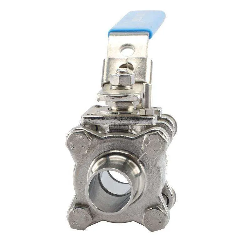 Hot selling customized high quality stainless steel sanitary manual 3pc ball valve