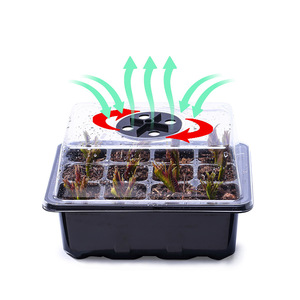Nursery Trays 12 Cells Seedling Tray with Lid and Base Seed Starter Kit Greenhouse Plant <strong>Propagation</strong> Tray for Garden Seed - Product Image 1