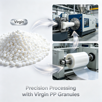 Granulés de polypropylène vierge, résine de polypropylène, qualité pour moulage par injection, pour applications générales en plastique et en film
