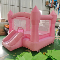 Château gonflable extérieur de videur château sautant gonflable pour la mini maison de rebond de pastel rose d'enfants