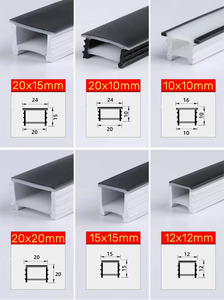 Đen Silicone ống Led neon ánh sáng linh hoạt dây kênh khuếch tán ws2811 ws2812b ngoài trời không thấm nước Ribbon Strip Lights - Product Image 2