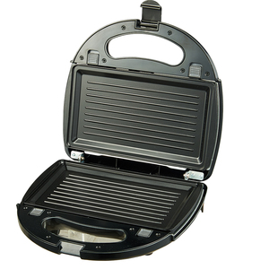 Machine à sandwich carrée noire bon marché de 750 W pour 2 tranches, pour un usage domestique - Product Image 4