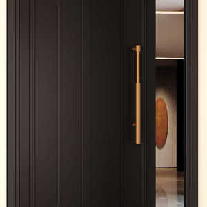 Poignée de <span class=keywords><strong>porte</strong></span> d'entrée principale en bois de luxe minimaliste, poignée de <span class=keywords><strong>porte</strong></span> en verre moderne en acier inoxydable personnalisée pour chambre à coucher - Product Image 3