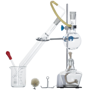 Nuevo equipo de destilación de aceites esenciales a pequeña escala, equipo químico experimental, instrumento de vidrio - Product Image 2