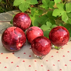 Esfera de Piedra Lunar Roja Pulida al por Mayor, Cristal Natural Curativo para Meditación y Decoración del Hogar - Product Image 1