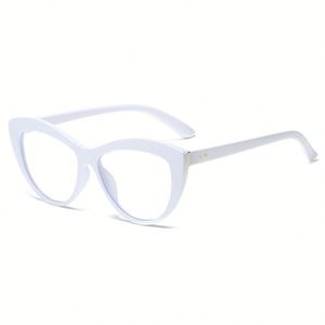 Gafas de Computadora con Marco Grande Transparente, Estilo Ojo de Gato, Anti Luz Azul, para Mujer, Última Moda - Product Image 6
