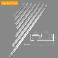 45 goute T Track avec échelle alliage t-rails fente onglet Track 300-800mm travail du bois Table de scie établi outils de bricolage