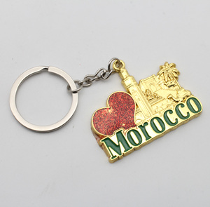 Porte-clés Souvenir Touristique du Maroc en Métal, Motif Minaret et Porte de la Ville de <span class=keywords><strong>Marrakech</strong></span>, Prix d'Usine, Idéal pour Cadeau - Product Image 3