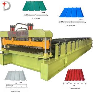 Хорошее качество, двухслойная длинная алюминиевая металлическая кровельная плитка, рулонная машина для продажи - Product Image 1