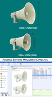 Altavoz con bocina para red IP de 30-50 vatios, compatible con redes POE/4G, aplicable a plataformas LAN/Internet en exteriores