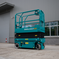 Nouvelle Plateforme Élévatrice Ciseaux Électrique Hydraulique de Marque Supérieure SWSL0807DC avec Étaux en Acier Allié, Hauteur Maximale de Plateforme 6m, Jambes Pliantes