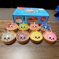 8,5 cm Ornement de Noël souple en matériau TPR, jouet anti-stress et sensoriel, en forme de Bao (boulette vapeur) mystère licorne à visage souriant, Kit de cuisson vapeur
