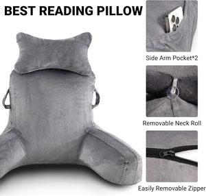 Đọc Sách Giường Phần Còn Lại Gối Với Có Thể Tháo Rời Cổ Cuộn Cánh Tay Cho Ngồi Giường Dành Cho Người Lớn Trở Lại Gối Để Xem Chơi Game Thư Giãn - Product Image 3